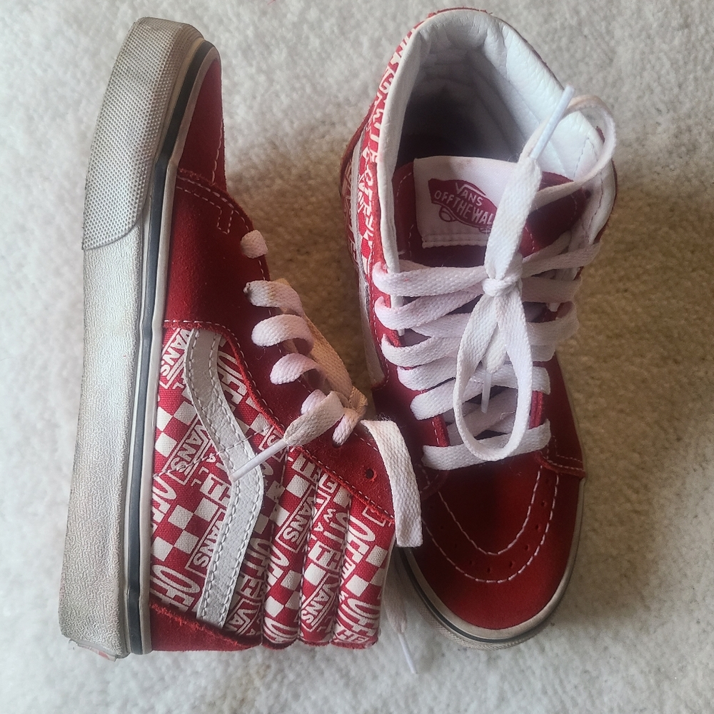 Red hightop Vans